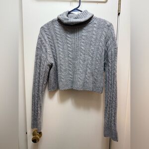 Love Tree Heather Gray Cowl Neck Sweater